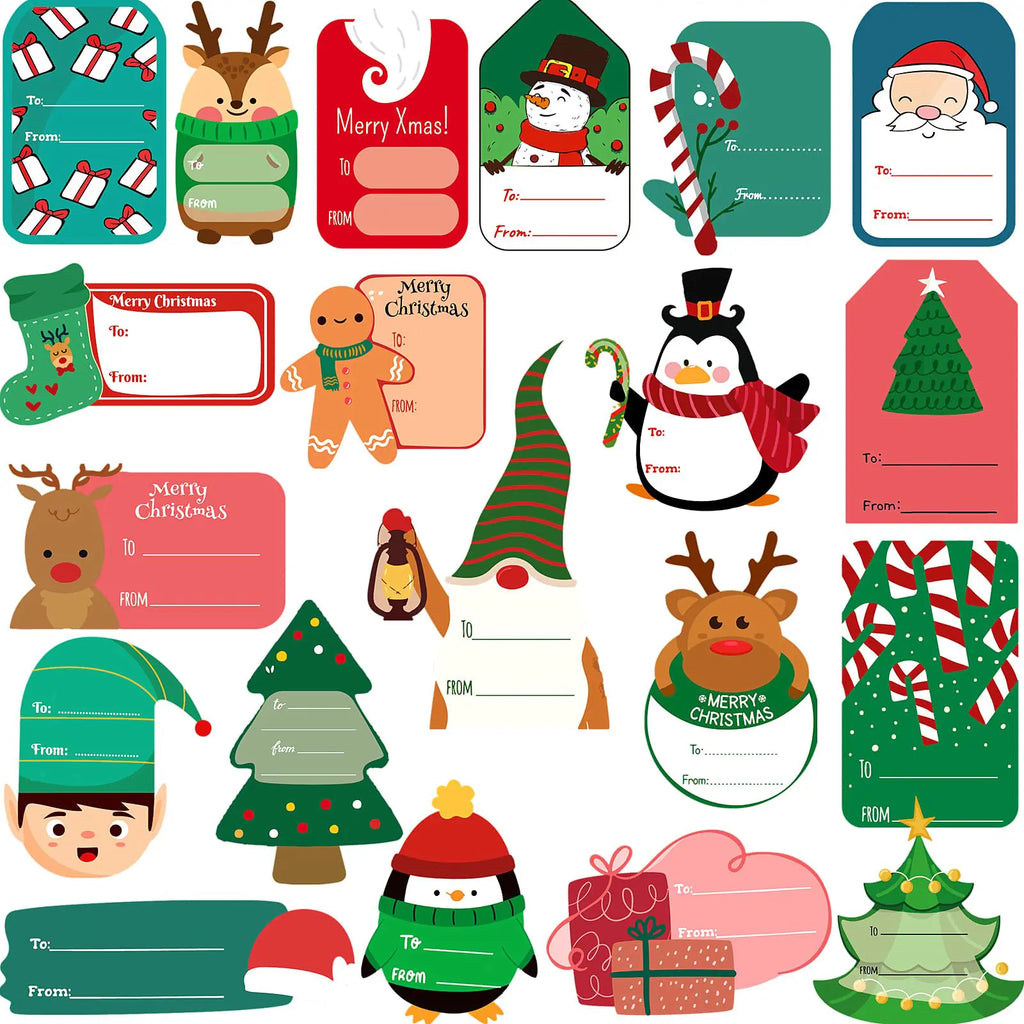 435PCS Christmas Gifts Tag Stickers -  Self-Adhesive (145 unique and lovely designs)