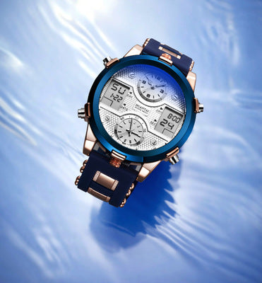 Dual Movement Night Glow Multifunctional Sports Watch