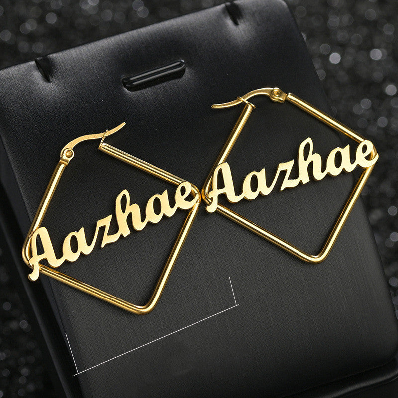 Custom Name Letter Earrings for Gifts and Personalization