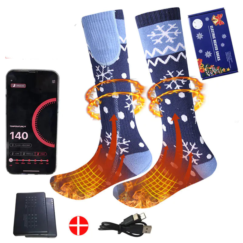 USB Heated Socks for Outdoor Skiing