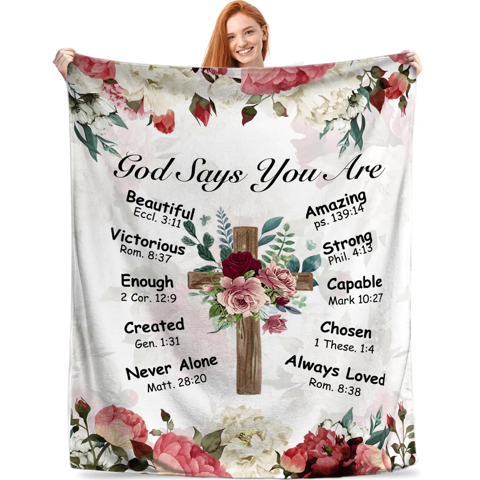 God Says You are Blanket -Christian Gifts for Women ( 80"x60")