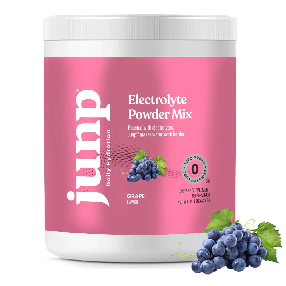 JUNP Electrolytes Powder No Sugar No Carbs – Vine Ripened Grape Keto Electrolyte Drink Mix - Potassium & Salt Hydration Powder Electrolytes Zero Calorie Sugar Free Electrolyte Powder 90 Servings
