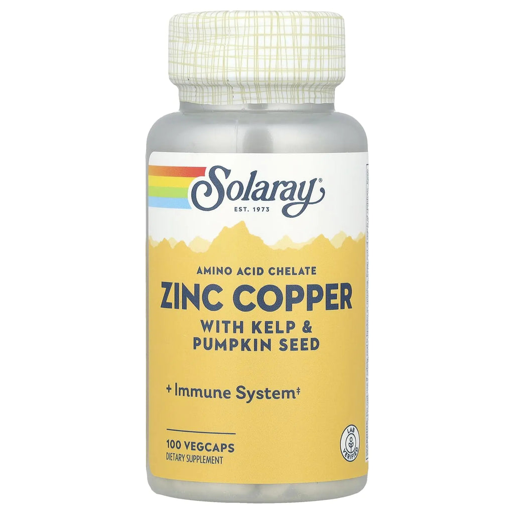 Solaray Zinc + Copper Amino Acid Chelate VCapsules 100 Count