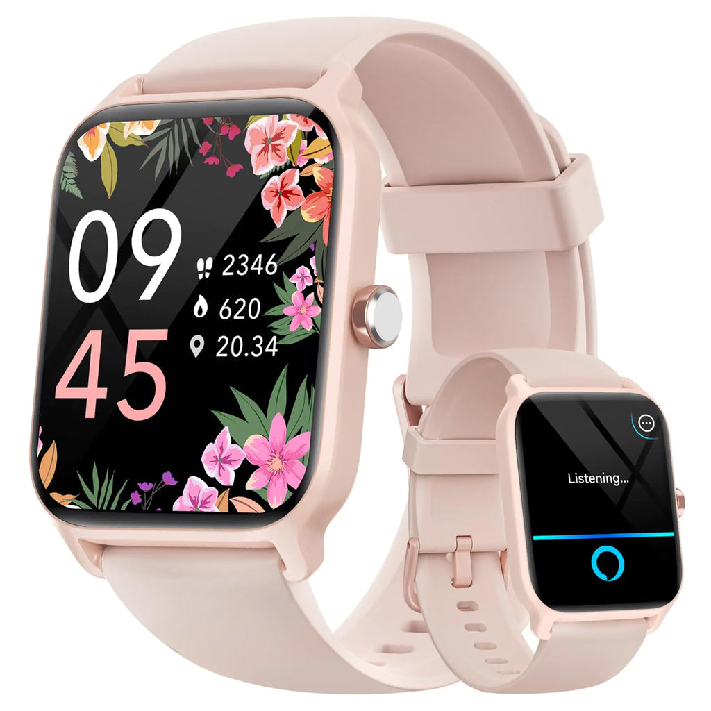 Fitpolo Smart Watches for Women Android & iPhone Alexa Built-in [1.8" HD Screen] IP68 Waterproof Fitness Watch with Bluetooth Call (Answer/Make) Heart Rate/Sleep/SpO2 Monitor 105+ Sports Tracker