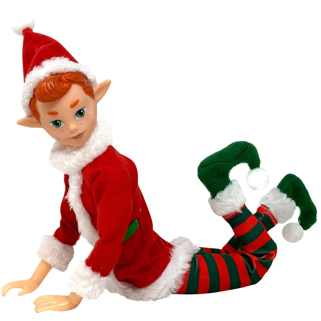 The Original Elf Christmas Dolls 12" Christmas Elf Doll Toy Elf for Kids or Décor Mini Toy Elf Dolls for Christmas Christmas Elf Decorations Poseable Little Elf Shelf Sitters with Dangling Legs