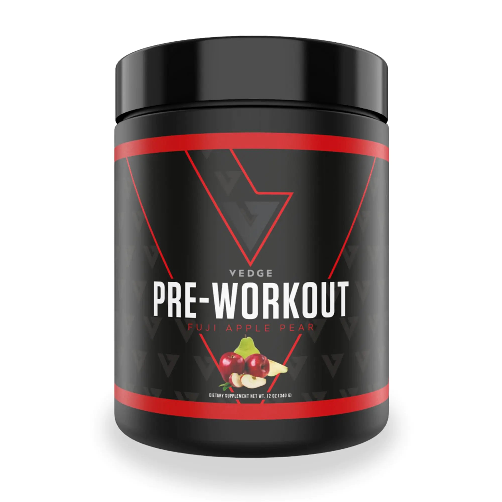vedge Pre Workout Powder - Workout Powder for Energy & Endurance - Vegan Pre Workout with Beta Alanine L-Taurine Caffeine & Citrulline - Pre Workout for Men & Women - Fuji Apple Pear Flavor