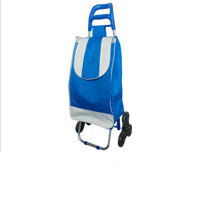 Folding Two-Wheel Shopping Cart with Seat for Seniors