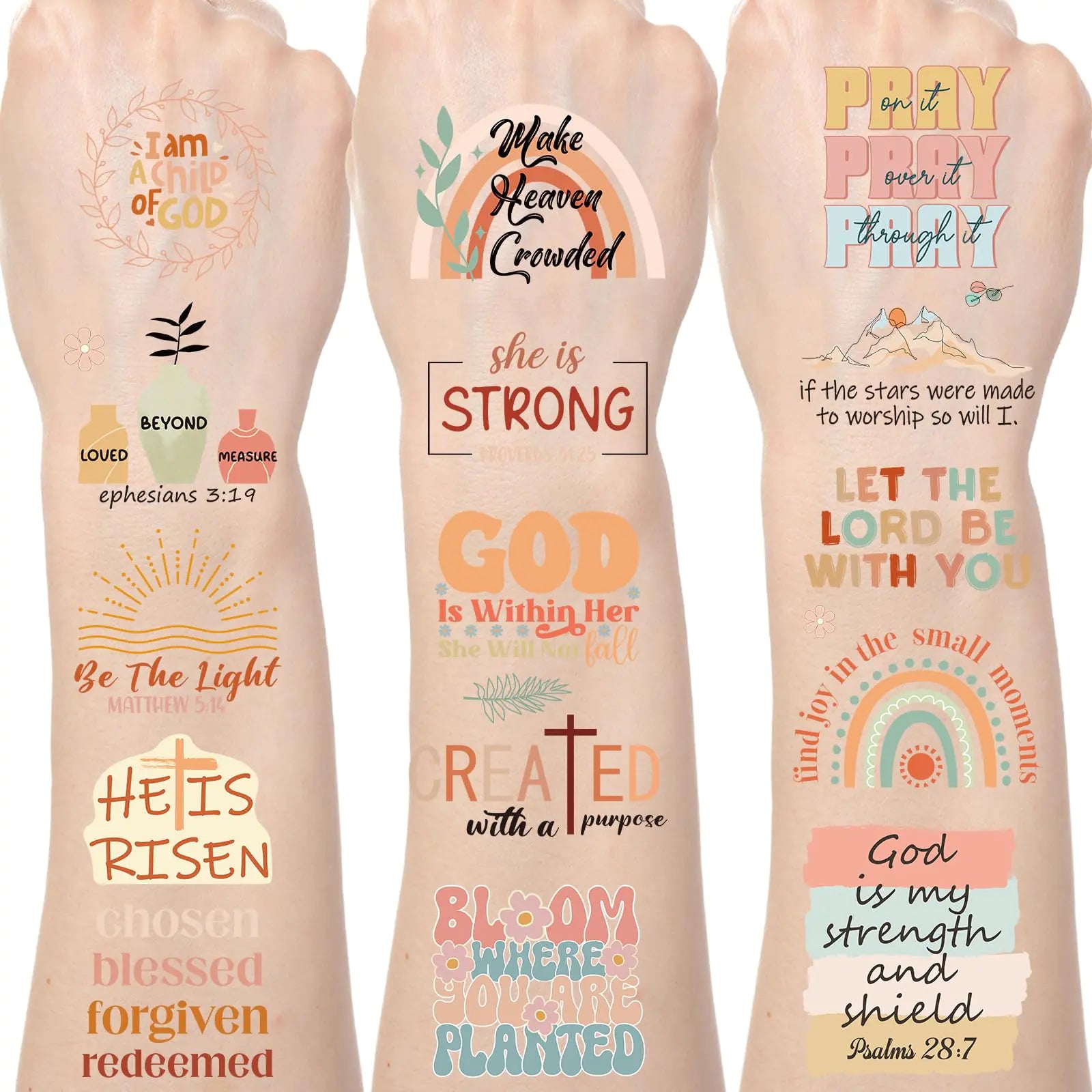 200+ Bible Verse Temporary Tattoos for Kids as Gifts or Party Favors