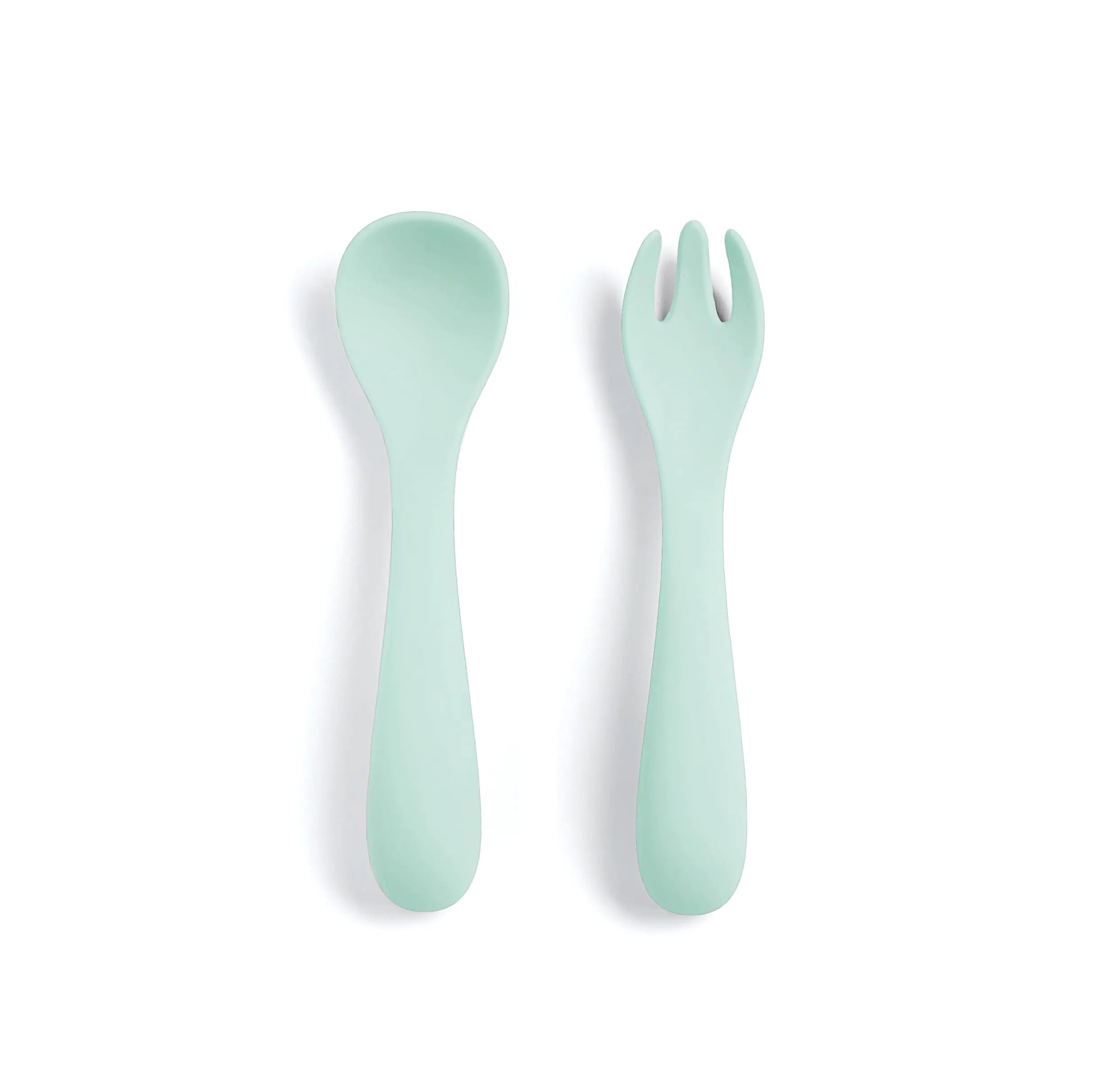 BESO VIDA Baby Utensils Set - Safe and Easy-to-Use Baby Spoons and Forks for 6-12 Months Perfect Toddler Utensils for 1 Year Old BPA-Free Baby Eating Utensils (Mint Green)