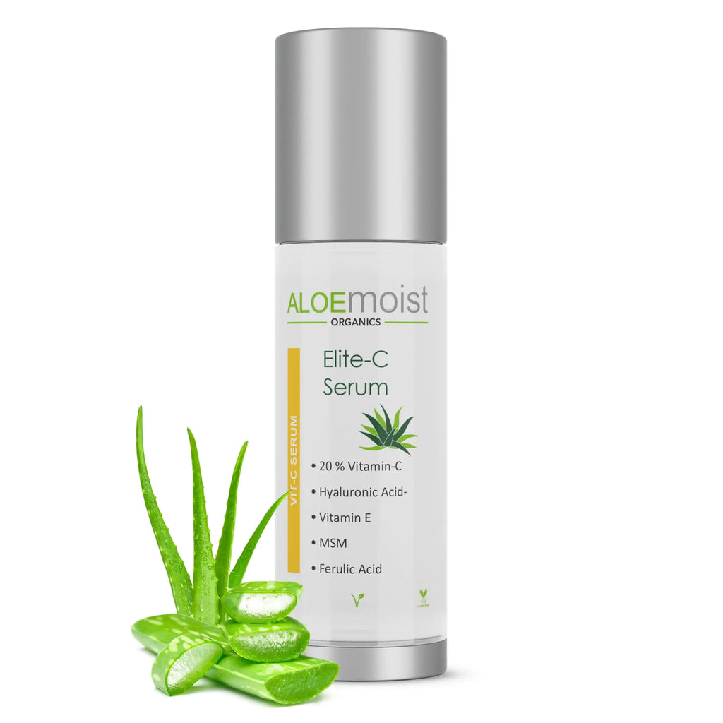Elite Vitamin C Serum for Face with Hyaluronic Acid Pure Aloe Vera Gel Vitamin E Oil: Anti Aging Skin Firming Serum Pore Minimizer & Dark Spot Corrector for Face (.5 fl oz.)