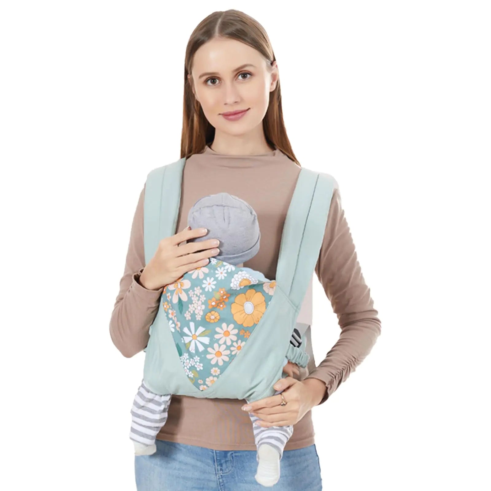 MIAO PAW Baby Carrier Newborn to Toddler Adjustable Lightweight Breathable Carrier Infant Hip Seat Carrier for Toddler Sling Nursing Portable Wrap Carries 7-45 Lbs Green