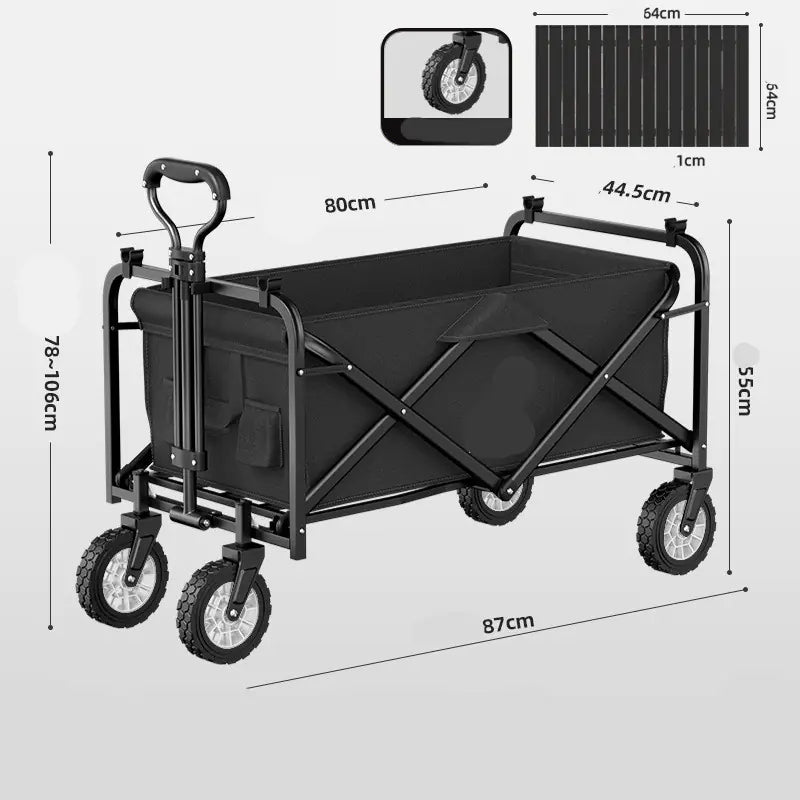 Foldable Camping Cart - Heavy Duty Outdoor Wagon