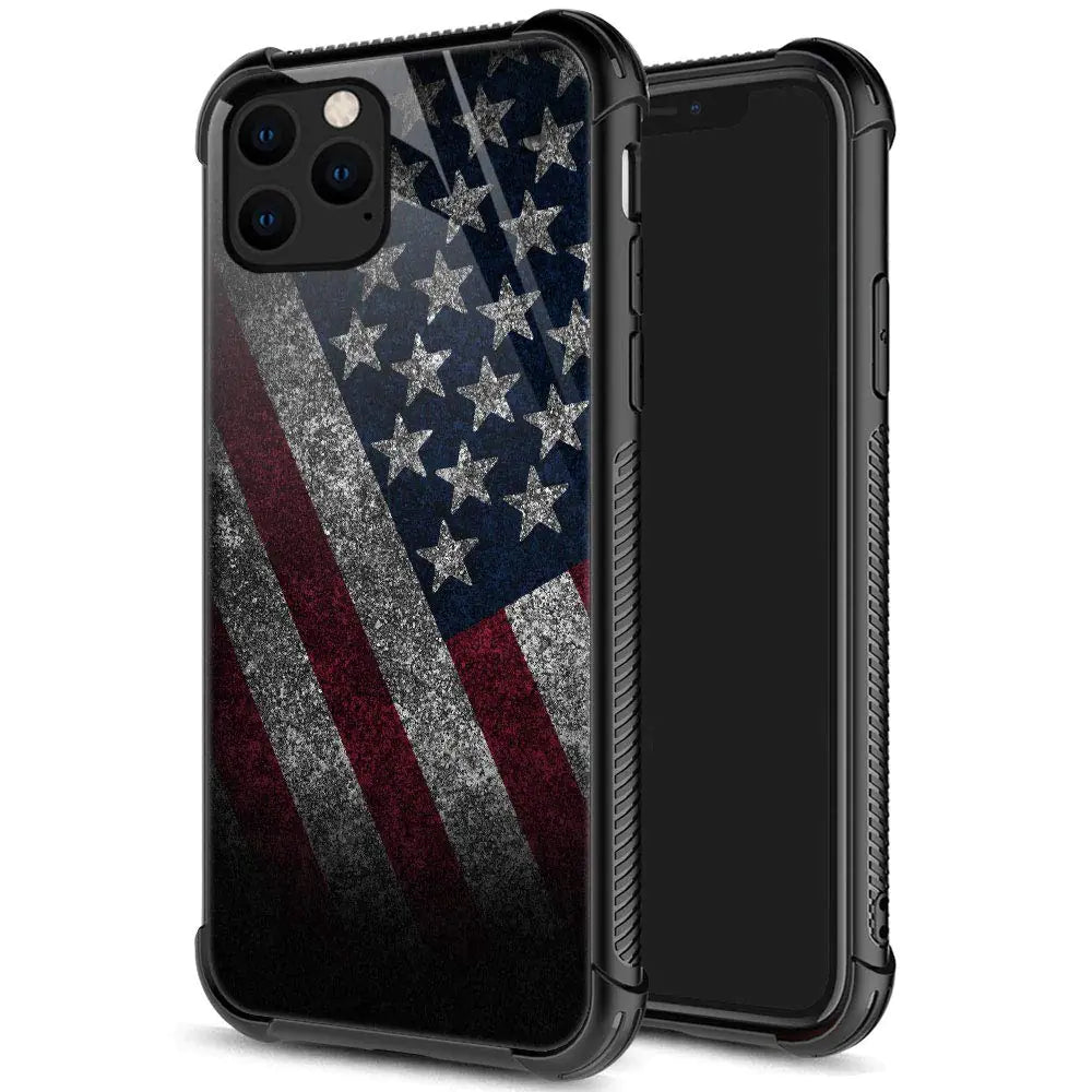 ZHEGAILIAN for iPhone 12 Pro Max Case Military-Grade Protection All-Around Shockproof Corners Anti-Scratch Phone Case for iPhone 12 Pro Max - Vintage Flag