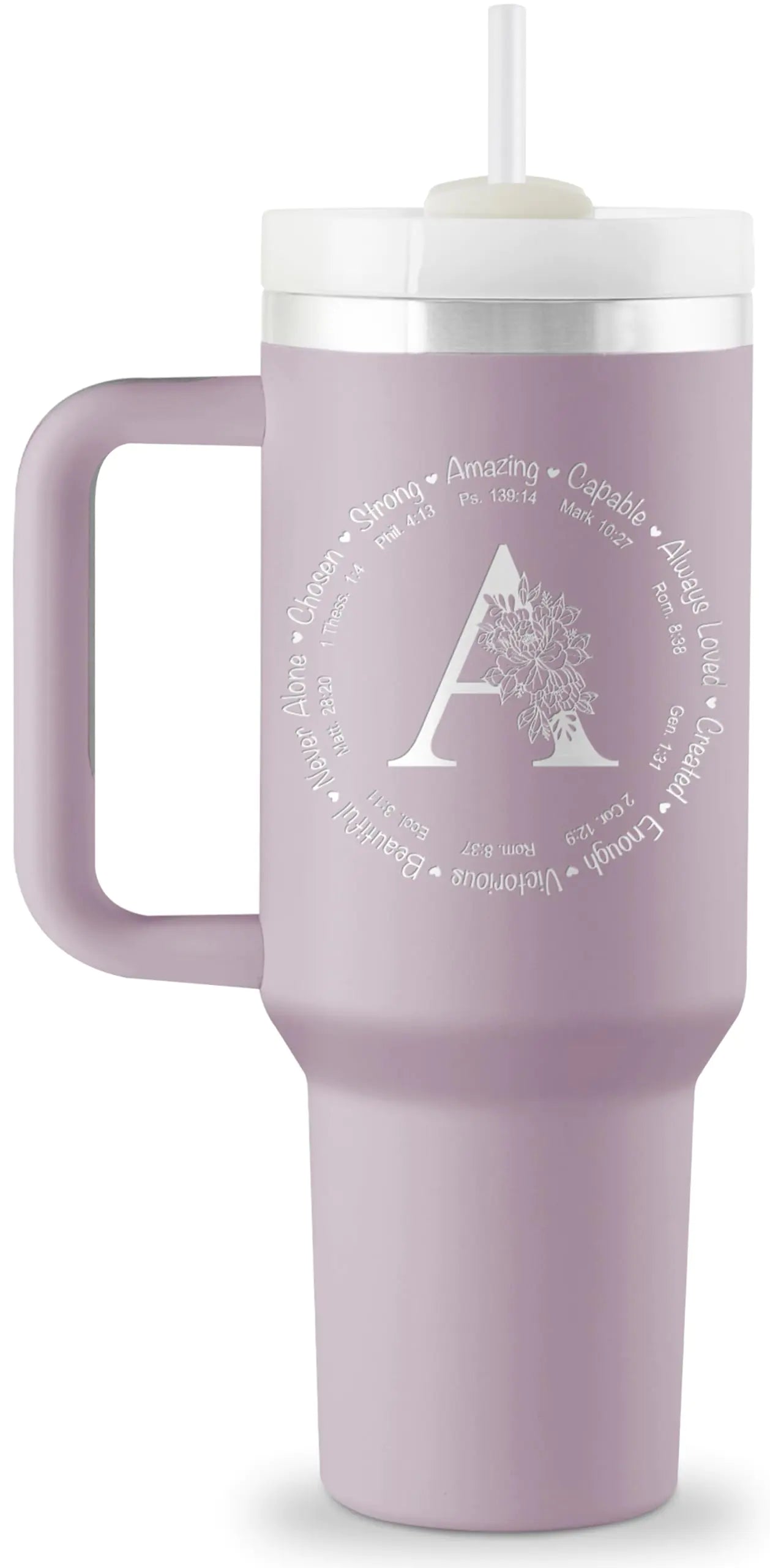 40 oz Engraved Tumbler (Christian Faith based gift for Women)