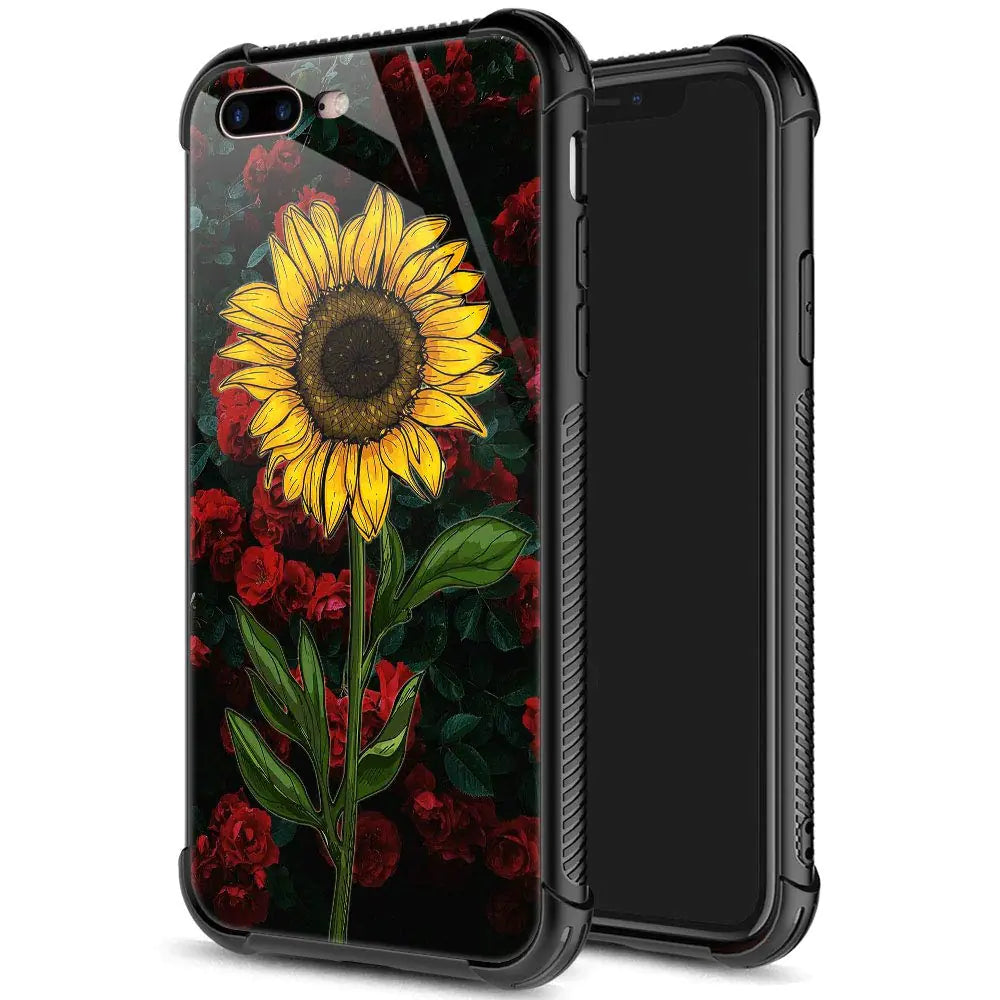 ZHEGAILIAN for iPhone 7/8/SE2/SE3 Case Military-Grade Protection All-Around Shockproof Corners Anti-Scratch Phone Case for iPhone 7/8/SE2/SE3 Rose Sunflower