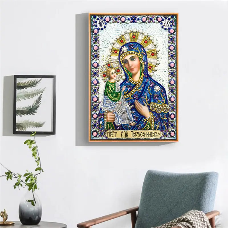 Diamond Painting of Religious Figure Mary