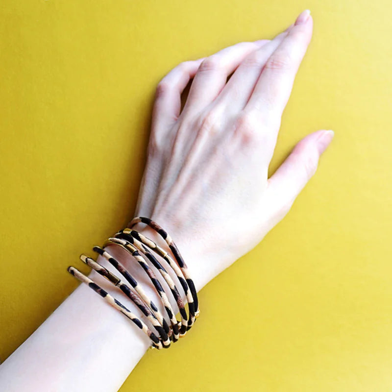 Leopard Print Leather Bracelet