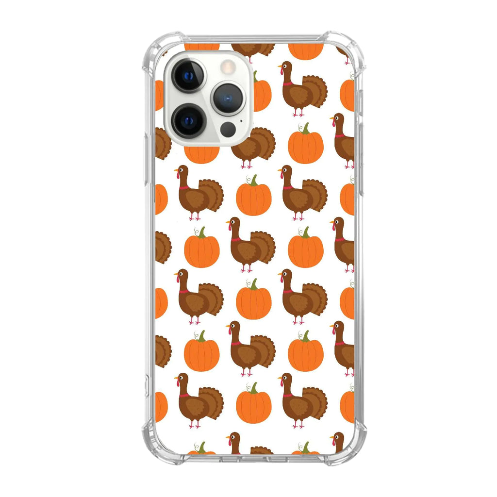 Thanksgiving Turkey Pumpkin Phone Case Compatible with iPhone 14 Pro Max，Aesthetic Turkey Pumpkin Silicone Shockproof TPU Bumper Protective Cover Case for iPhone 14 Pro Max